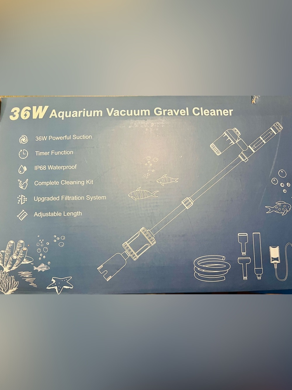 Aquarium Gravel Vacuum Cleaner - Blue